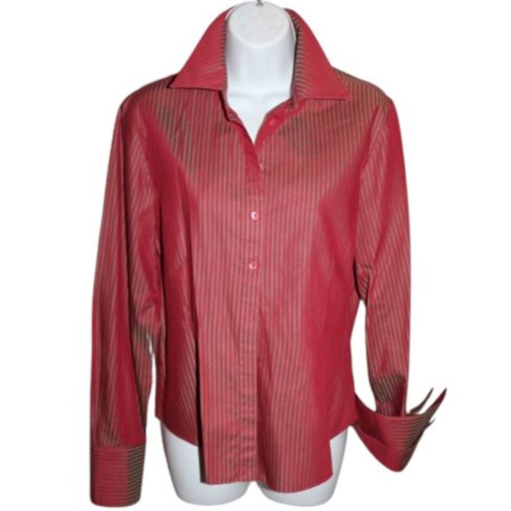 Starington Double Cuff Blouse, Sz 8 Like New
